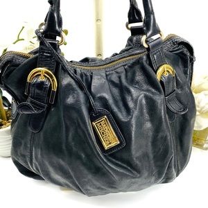 Badgley Mischka Vintage Leather Shoulder Bag